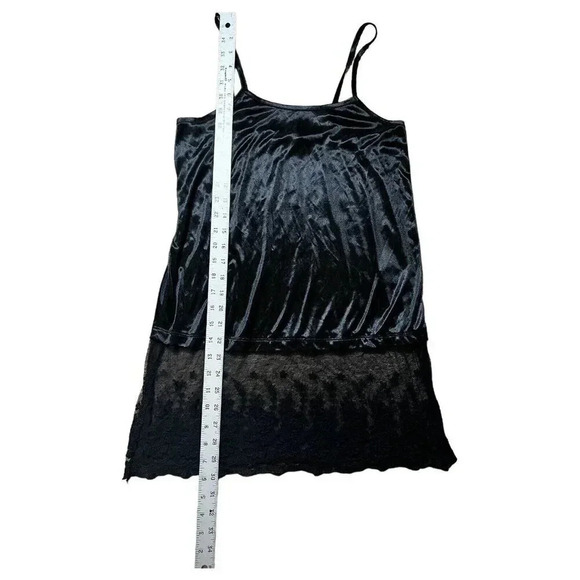 CHARLIE PAIGE Camisole Cami Lace Extender Tank Top Black Satin Size Small - Picture 5 of 6